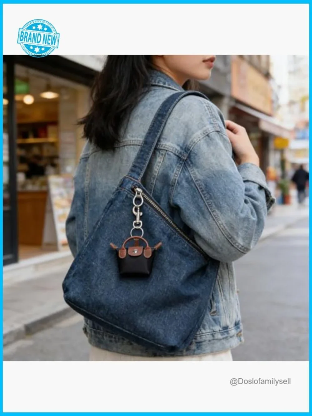 Mini Backpack Keychain Coin Purse Nylon Leather Trim Fashionable Bag Charm